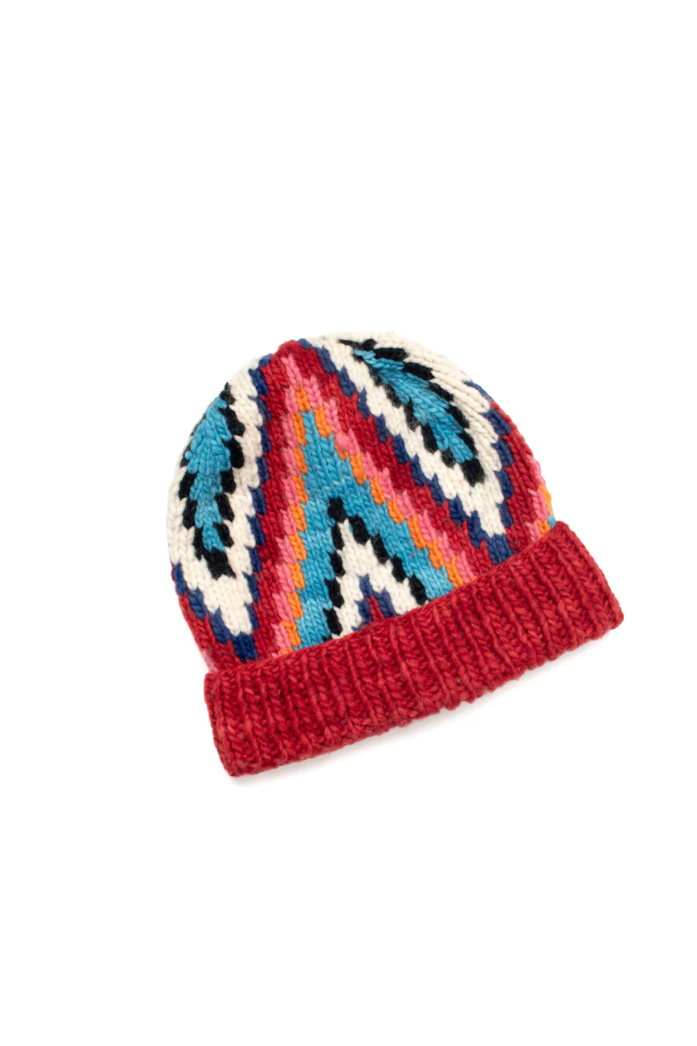Double Cuff Cap Design C - Red - Image 2