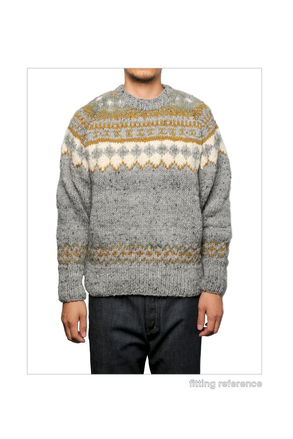 Fair Isle #3 Pullover - Pearl Grey - Image 2