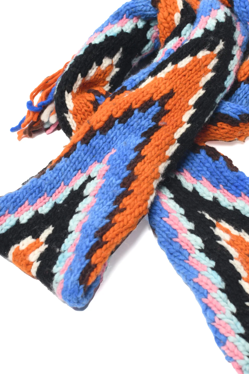 Merino Wool Design B Scarf - Black - Image 3