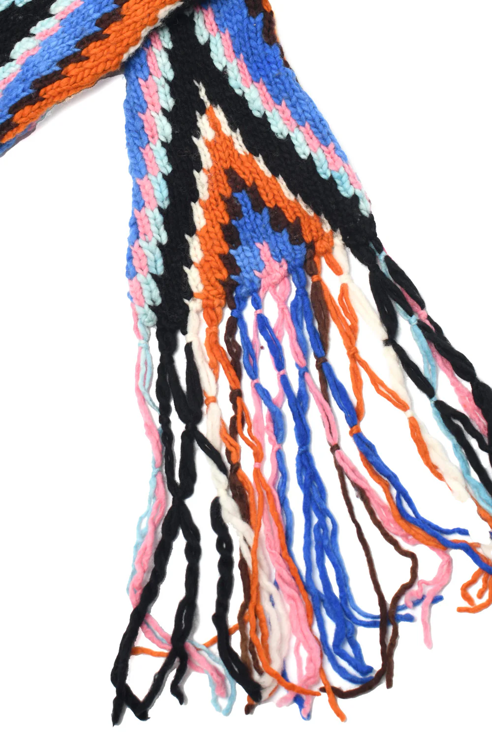 Merino Wool Design B Scarf - Black - Image 4