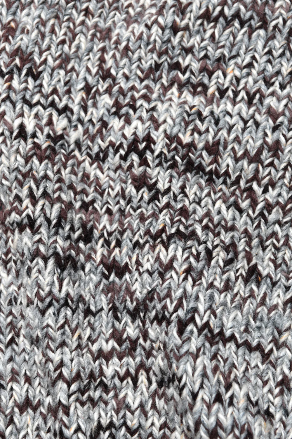 Mix #2 Heather Zipper Cardigan - Brown/Grey Mix - Image 4
