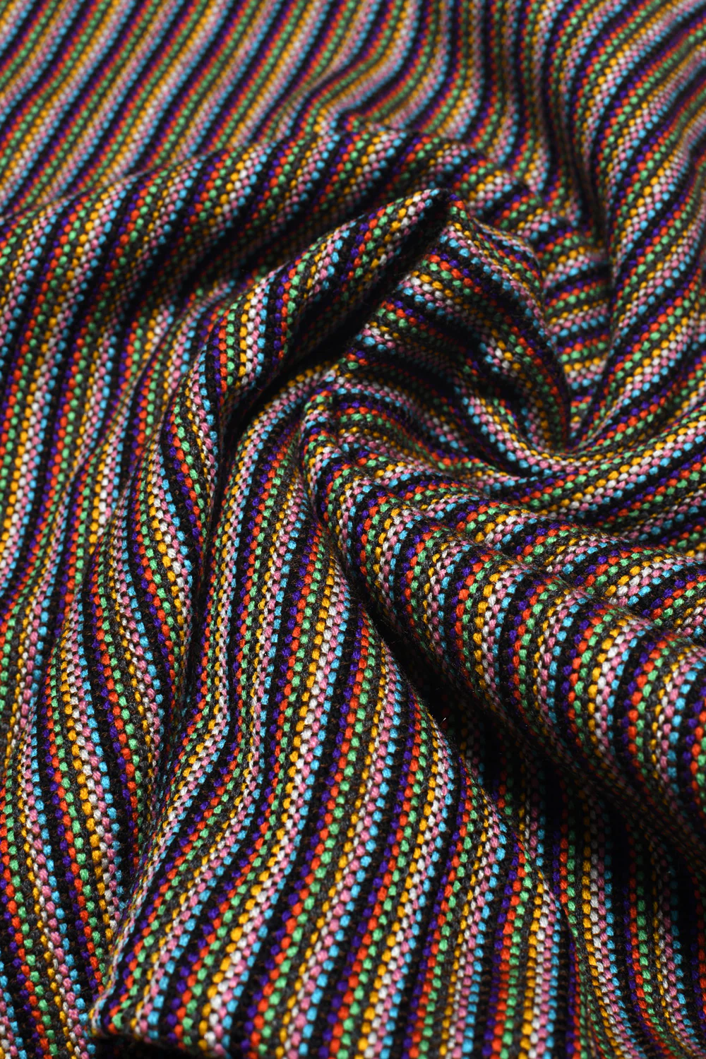 Multi Pin Stripe Scarf - Brown [Narrow] - Image 2